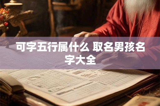 可字五行属什么 取名男孩名字大全 可字五行属什么 取名男孩名字大全