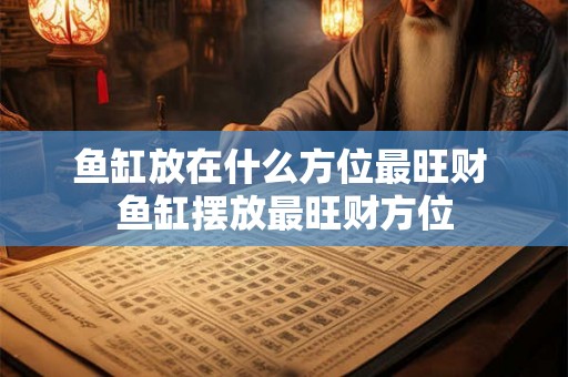 鱼缸放在什么方位最旺财 鱼缸摆放最旺财方位