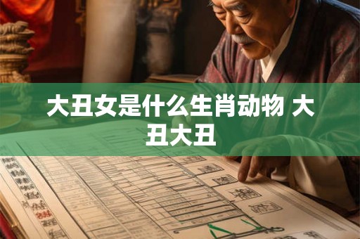大丑女是什么生肖动物 大丑大丑