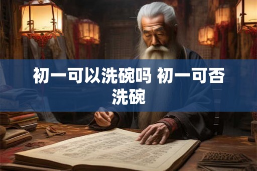 初一可以洗碗吗 初一可否洗碗