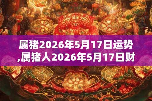 属猪2026年5月17日运势,属猪人2026年5月17日财运,生肖猪2026年5月17日运势