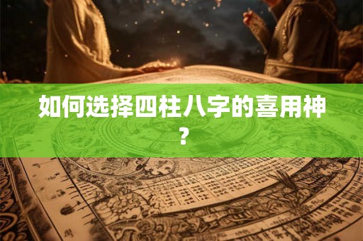 如何选择四柱八字的喜用神？