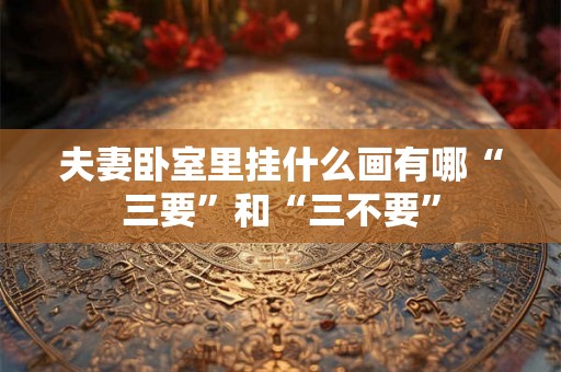 夫妻卧室里挂什么画有哪“三要”和“三不要”