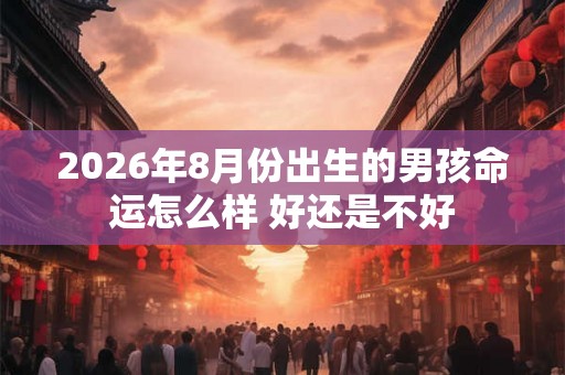 2026年8月份出生的男孩命运怎么样 好还是不好
