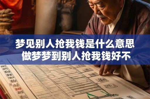 梦见别人抢我钱是什么意思 做梦梦到别人抢我钱好不好