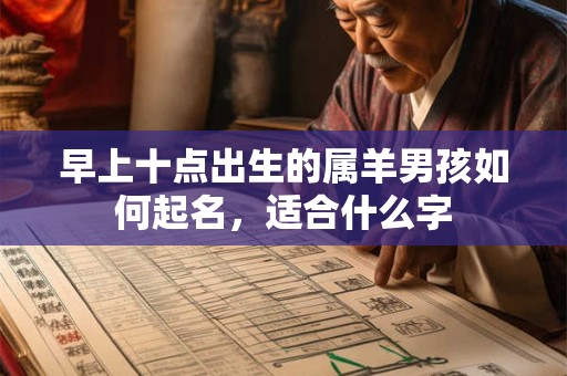 早上十点出生的属羊男孩如何起名，适合什么字