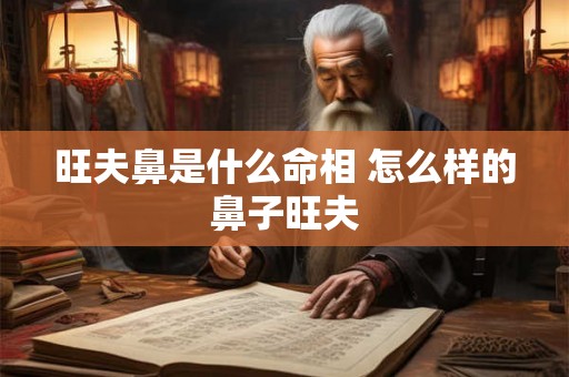 旺夫鼻是什么命相 怎么样的鼻子旺夫
