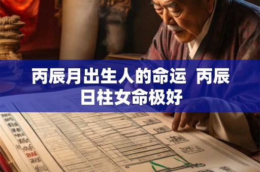 丙辰月出生人的命运  丙辰日柱女命极好