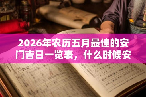 2026年农历五月最佳的安门吉日一览表，什么时候安门好？