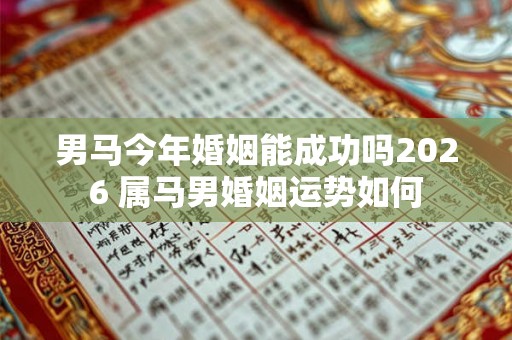 男马今年婚姻能成功吗2026 属马男婚姻运势如何