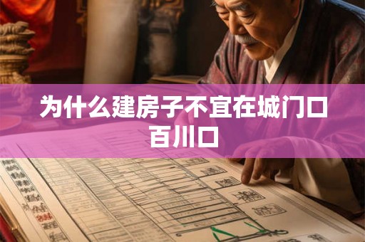 为什么建房子不宜在城门口百川口