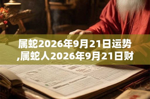 属蛇2026年9月21日运势,属蛇人2026年9月21日财运,生肖蛇2026年9月21日运势