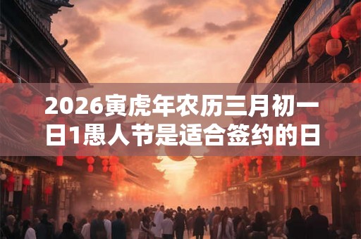 2026寅虎年农历三月初一日1愚人节是适合签约的日子吗？