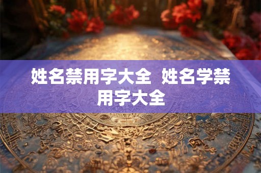 姓名禁用字大全  姓名学禁用字大全