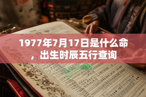 1977年7月17日是什么命，出生时辰五行查询