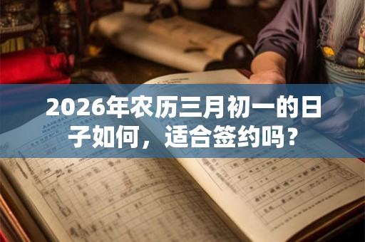 2026年农历三月初一的日子如何，适合签约吗？