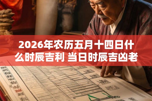 2026年农历五月十四日什么时辰吉利 当日时辰吉凶老黄历查询
