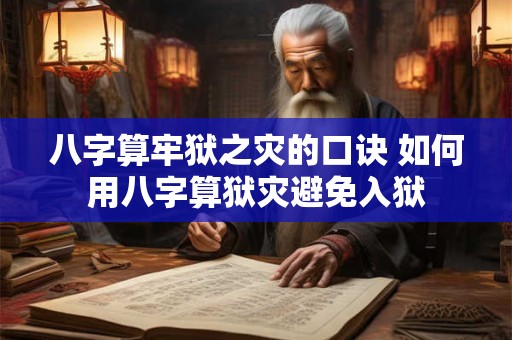 八字算牢狱之灾的口诀 如何用八字算狱灾避免入狱