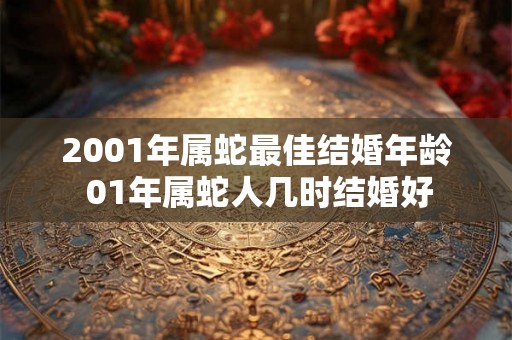 2001年属蛇最佳结婚年龄 01年属蛇人几时结婚好