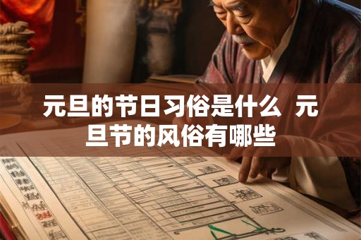 元旦的节日习俗是什么  元旦节的风俗有哪些