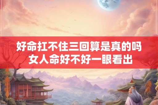 好命扛不住三回算是真的吗 女人命好不好一眼看出