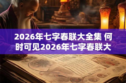 2026年七字春联大全集 何时可见2026年七字春联大全集 2026年七字春联大全集 何时可见2026年七字春联大全集