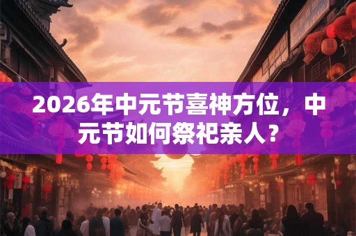 2026年中元节喜神方位，中元节如何祭祀亲人？