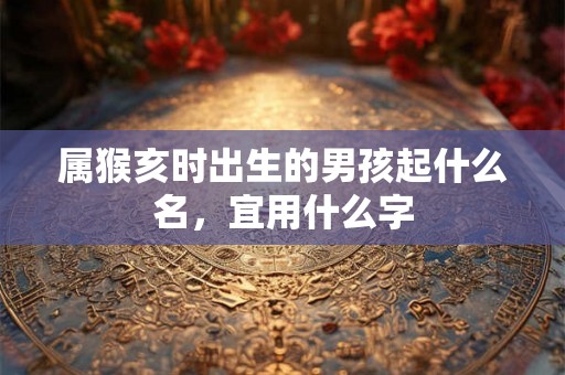 属猴亥时出生的男孩起什么名，宜用什么字