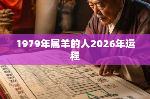 1979年属羊的人2026年运程 1979年属羊的人2026年运程