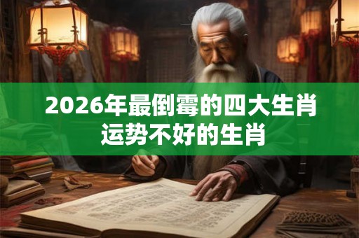2026年最倒霉的四大生肖 运势不好的生肖