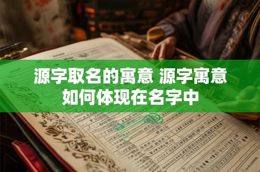 源字取名的寓意 源字寓意如何体现在名字中
