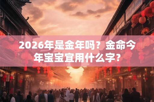 2026年是金年吗？金命今年宝宝宜用什么字？