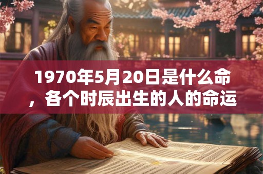 1970年5月20日是什么命，各个时辰出生的人的命运