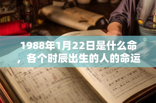 1988年1月22日是什么命，各个时辰出生的人的命运