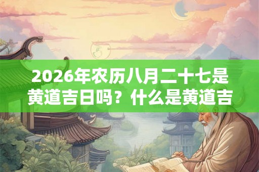 2026年农历八月二十七是黄道吉日吗？什么是黄道吉日？