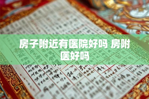 房子附近有医院好吗 房附医好吗
