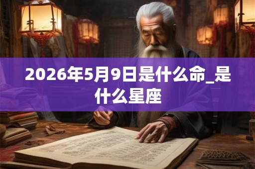 2026年5月9日是什么命_是什么星座
