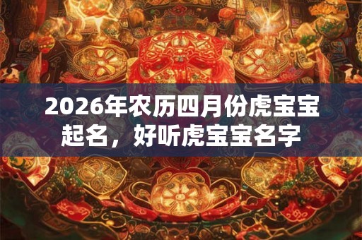 2026年农历四月份虎宝宝起名，好听虎宝宝名字