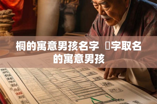 桐的寓意男孩名字  峂字取名的寓意男孩