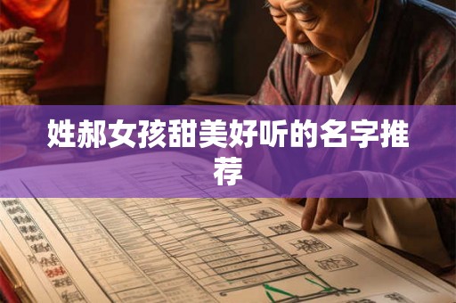 姓郝女孩甜美好听的名字推荐