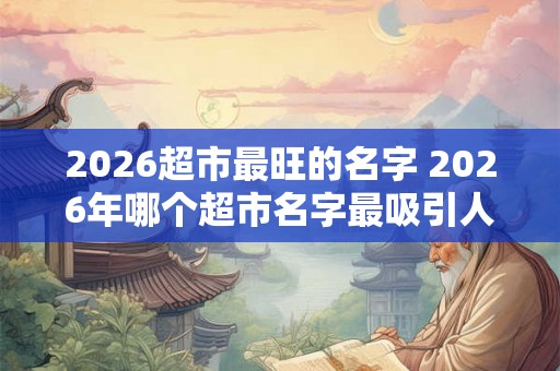 2026超市最旺的名字 2026年哪个超市名字最吸引人