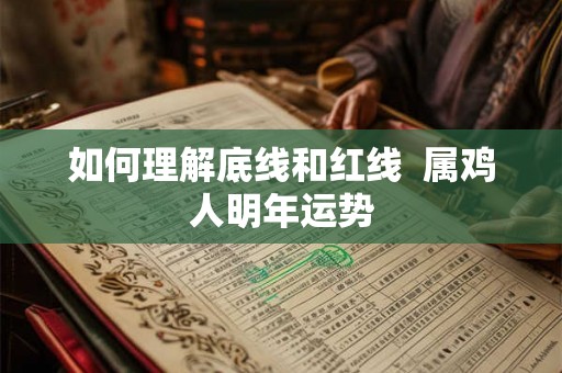 如何理解底线和红线  属鸡人明年运势