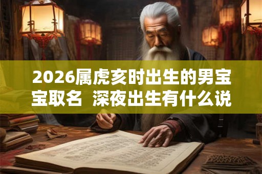 2026属虎亥时出生的男宝宝取名  深夜出生有什么说法