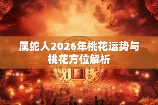 属蛇人2026年桃花运势与桃花方位解析