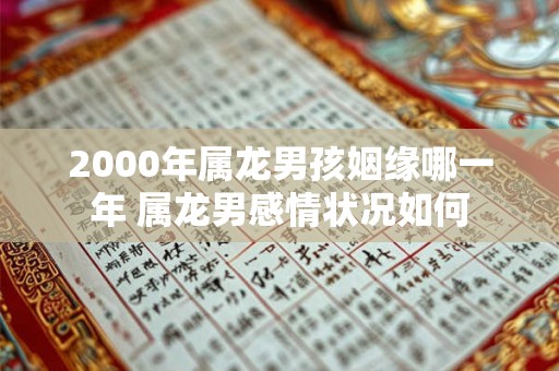 2000年属龙男孩姻缘哪一年 属龙男感情状况如何