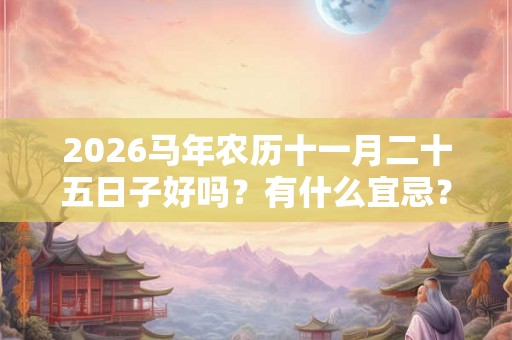 2026马年农历十一月二十五日子好吗？有什么宜忌？