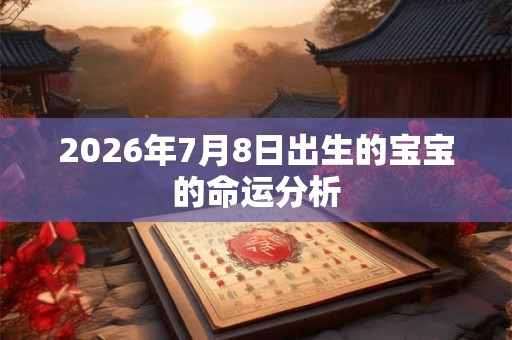 2026年7月8日出生的宝宝的命运分析