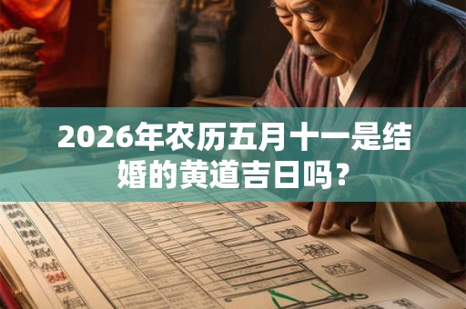 2026年农历五月十一是结婚的黄道吉日吗？