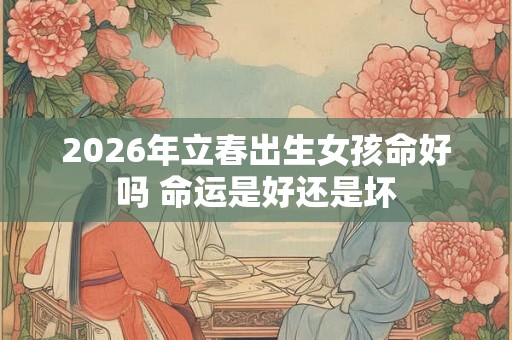 2026年立春出生女孩命好吗 命运是好还是坏