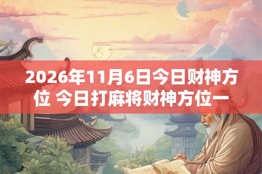 2026年11月6日今日财神方位 今日打麻将财神方位一览表